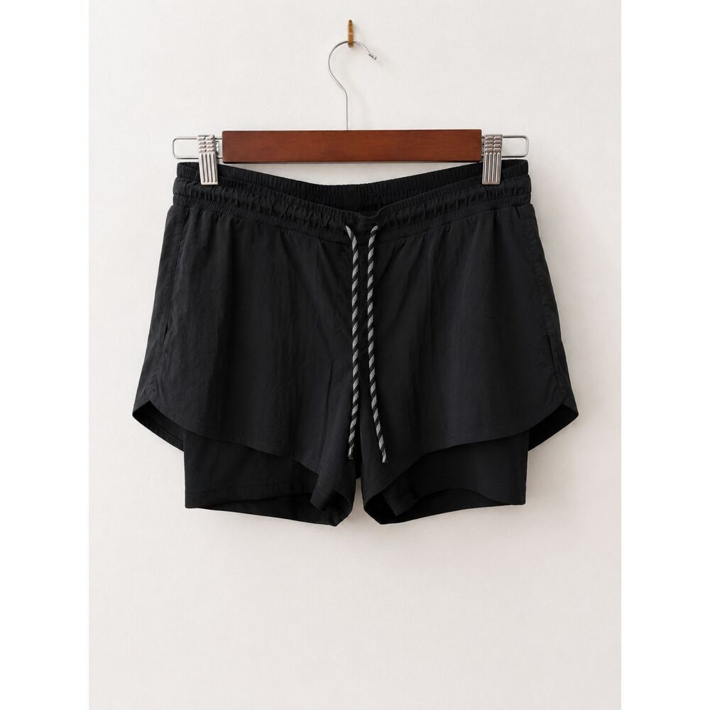 Athleta Black Running Shorts Women's Size 4 Built-In Liner Athletic